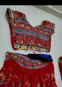 Vibrant Red Embroidered Lehenga Choli Set
