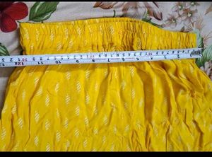 White &amp; Yellow Printed Kurta Set