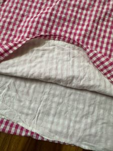 Gingham Open sleeve Mini dress