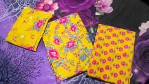 Vibrant Yellow Floral Kurta Set