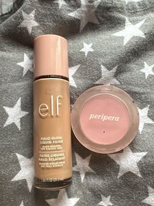 ELF Halo Glow Liquid Filter & Peripera Blush