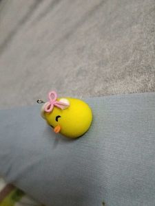 Cute Chick Headphones keychain