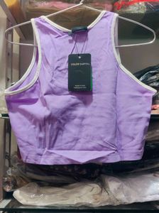 S, M and L size Stylish Lavender Crop Top
