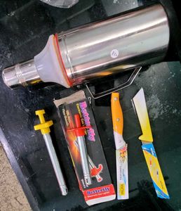 3 set 1 oil bottle &amp; 2 lighter &amp; two knief