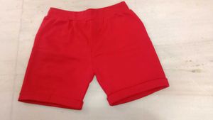 Red cotton daily wear shorts