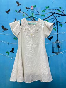 Elegant White Cold Shoulder Dress