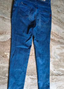Blue Distressed Skinny Jeans