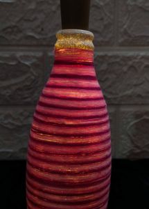 Handmade Threaded Bottle Lamp 🛋️