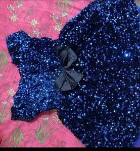 Sparkling Blue Girls Dress