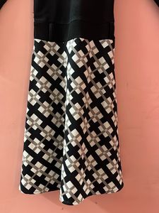 Beautiful Western  Black &amp; White Dress