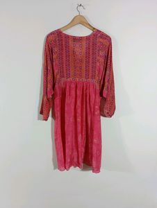 Pink Printed Casual Kurta (Women)