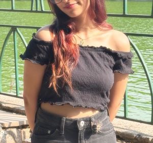Chic Off-Shoulder Smocked Crop Top