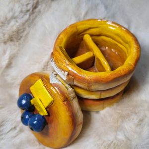 Pancake Trinket Box (with Mirror)