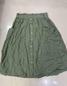 New Max Sea Green Mid Length Skirt