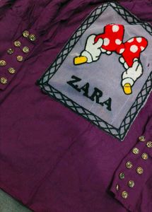 Zara Minnie Mouse Graphic Top💗