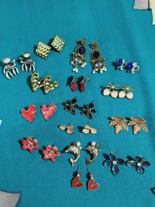15 Assorted Fashion Earrings Set 🌹 ❤️