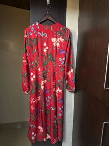 Vibrant Floral Wrap Dress