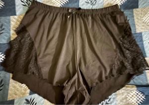 Black Lace Trim Sleep Shorts