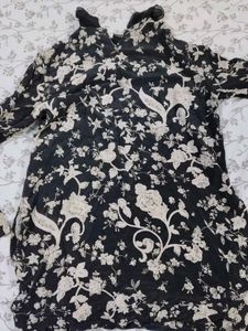 Chic Floral Print Long Sleeve Top