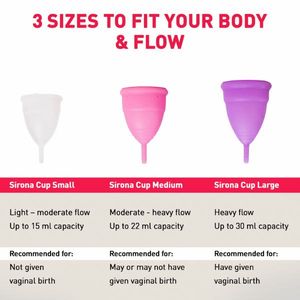 Sirona Menstrual Cup - Pad-Free Periods