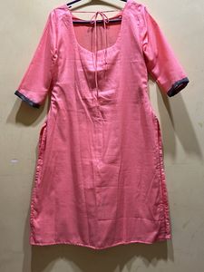 Peach Colour Kurta &amp; Pant With Dupatta Set Size XL
