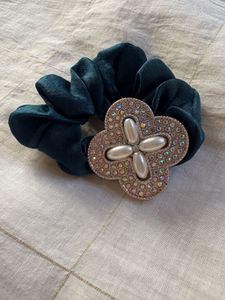Elegant Bejeweled Scrunchie