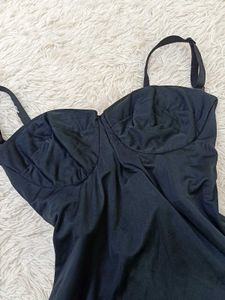 Women's Black Bodycon Slip Dress