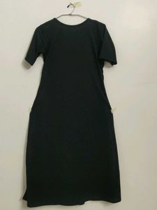 Color Block A-Line Midi Dress