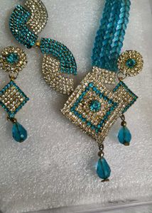 Stunning Teal &amp; Gold Jewellery Set