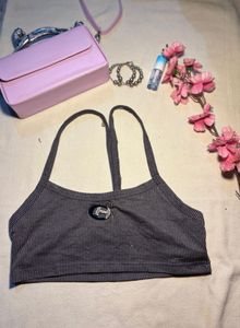 Striped Racerback Sports Bra