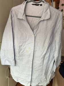 Light Blue Collared Button-Up Shirt