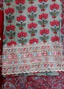 Elegant Soft Muslin fabric Dress Material