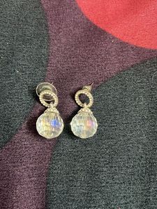 Silver pearl earrings