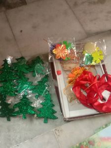 Best Wishes Greeting Card,chrismas tree and rakhee