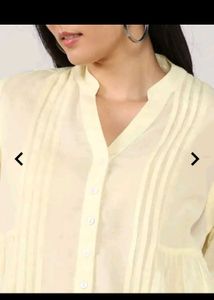 Pleated V-Neck Top