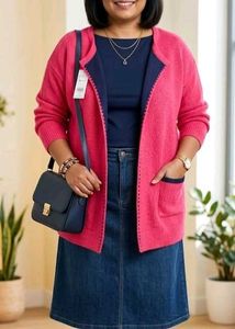 Brand new hot pink Cardigan/jacket