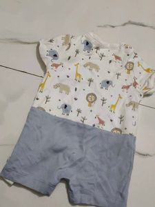 Cute Baby Romper with Animal Print