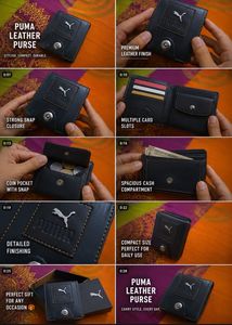 Puma Leather Bi-Fold Wallet