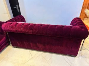 Elegant Long Velvet Sofa (without cushions)