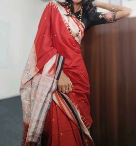 pure cotton orissa bomkai woven saree