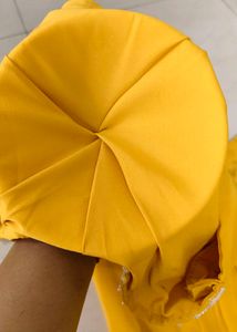 Brand New Yellow Embellished Indo western