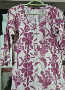 Charming Floral Print Kurta