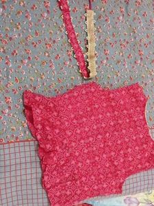 Ridhi Mehra Ruby Pink Georgette Foil Set