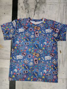 Blue Graphic Print T-Shirt💙