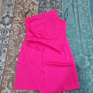 One-Shoulder Ruched Mini Dress