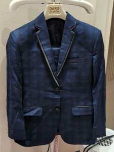 Men's Stylish Blue Checkered Suit
