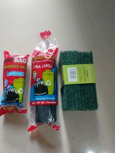 Utensils Cleaning Scruber, Garbage Bag Midium, An