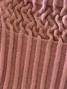 Chic Pink Mesh Sleeve Cropped Sweater