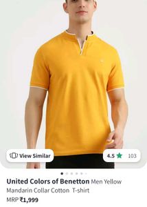 Benetton Yellow Polo Shirt