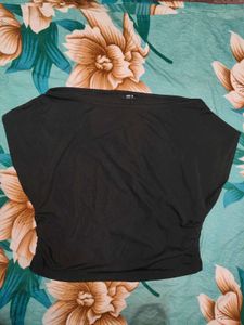 Shein Boat Neck Extended Sleeve Crop Top with Skir